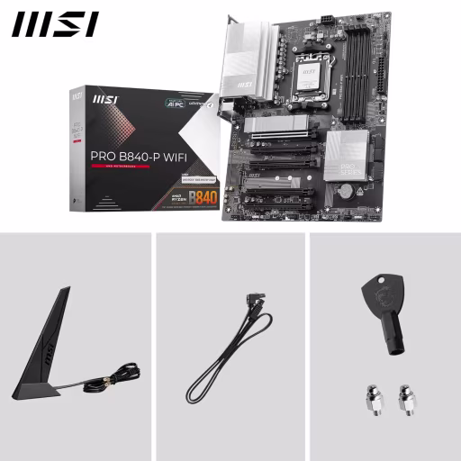 Imagen 5 de Tarjeta Madre MSI PRO B840-P WIFI Socket AM5 4*DDR5 HDMI 5*PCIe 2*M2 LAN WIFI 7 