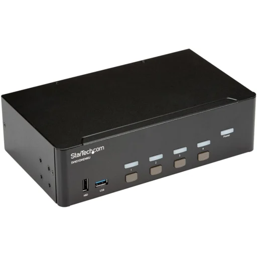 Imagen 3 de StarTech.com Switch Conmutador KVM de 4 Puertos HDMI - 4K de 30Hz - de Pantalla Doble - Conmutador KVM / audio / USB - 4 x KVM / audio / USB - montaje en rack