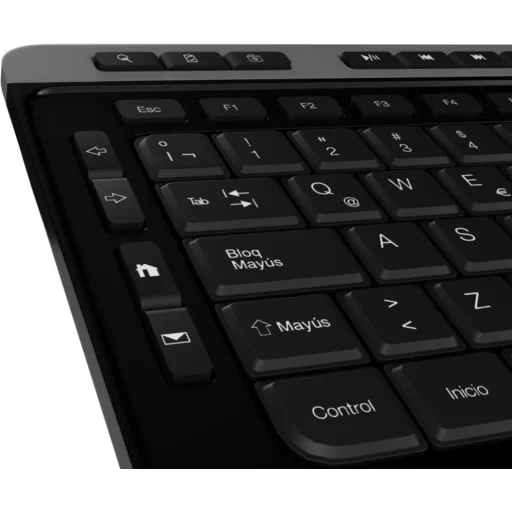 Imagen 4 de Kit Teclado Mouse Inalámbrico KlipX KBK-520, Slim Reep USB 2.4GHz Color Negro