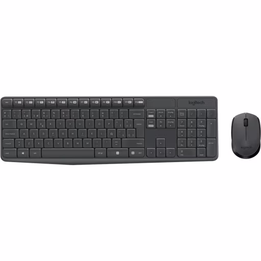 Imagen 2 de Kit Teclado Mouse Inalámbrico Logitech MK235, (KB Esp) óptico 1000dpi USB Negro