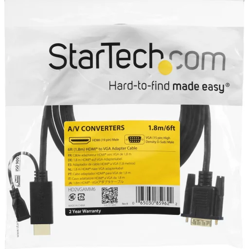 Startech Adaptador VGA a HDMI con Audio y Alimentación USB