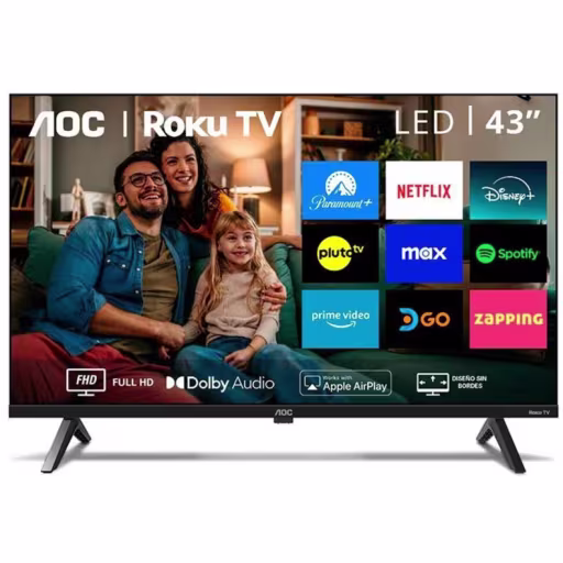 Imagen 0 de Televisor AOC Roku TV 43" FHD SmartTV WiFi LAN 3*HDMI 2*USB Óptico 
