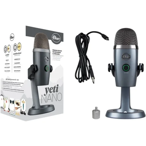 Imagen 6 de Micrófono Profesional Blue Yeti Nano Shadow Grey Alámbrico USB 
