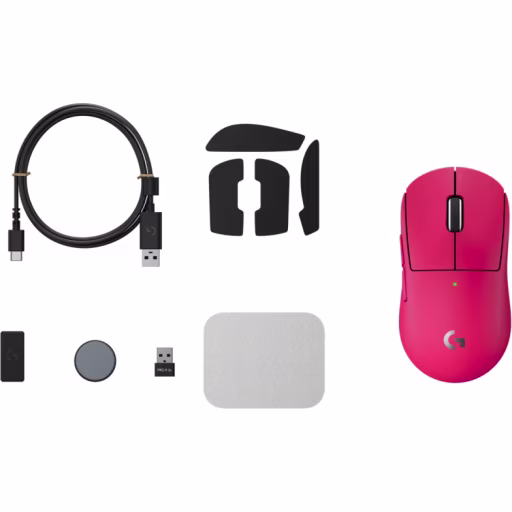 Imagen 2 de Mouse Inalámbrico Gamer Logitech Pro X SuperLigth 2C SenHero 2 LIGTHFORCE Rosado
