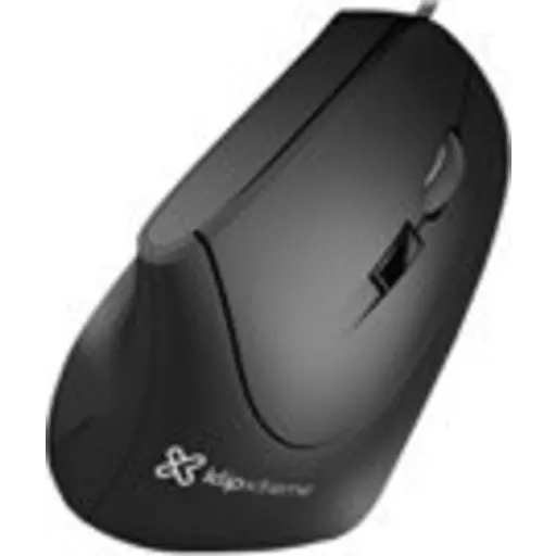 Imagen 9 de Mouse Ergonómico Alámbrico KlipX KMO-506 Óptico 1600dpi 6 Botones USB Negro