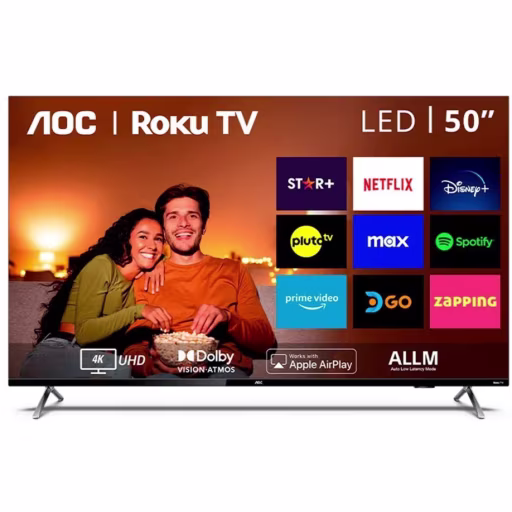 Imagen 0 de Televisor AOC 50U6125 50" UHD 4K LED SmartTV Roku WiFi LAN HDMI USB Óptico