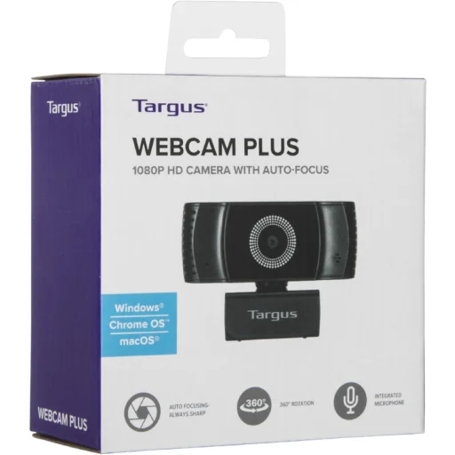 Imagen 21 de Cámara Web Targus Webcam Plus, 1080p Full HD, Enfoque Automático, Negro