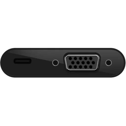 Imagen 7 de Belkin USB-C to VGA + Charge Adapter - Conversor de interfaz de vídeo - USB-C (M) a HD-15 (VGA), USB-C (solo alimentación) (H) - negro - compatibilidad con 1080p, USB Power Delivery (60W)