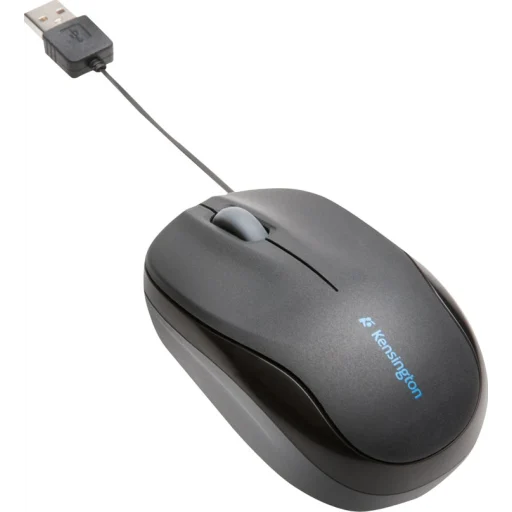 Imagen 1 de Mouse Alámbrico Kensington Pro Fit Cable Retractil Óptico 2 botones USB Negro