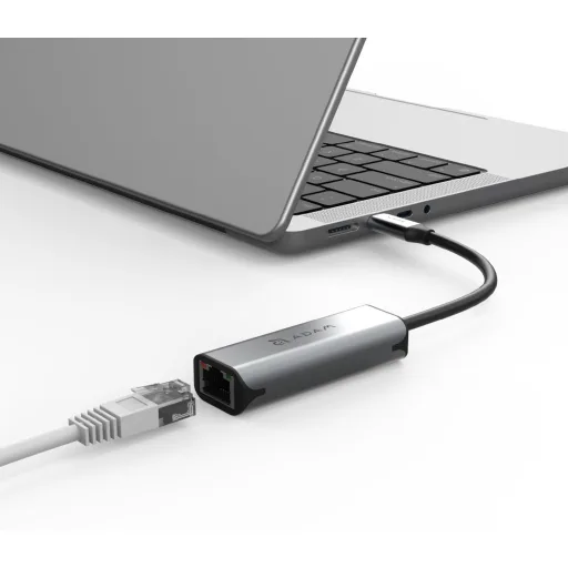 Imagen 4 de Adaptador USB-C a Ethernet CASA e2 hasta 2.5GB Adam Elements gris