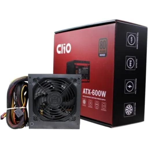 Imagen 0 de Fuente de Poder CLIO ATX-600W 80 PLUS BRONZE, 600W No Modular ATX Negro