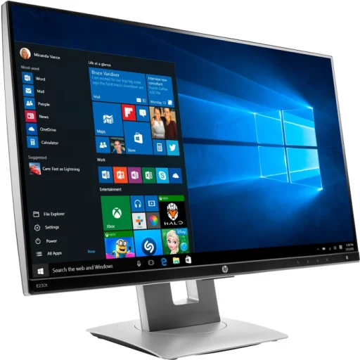 Imagen 5 de HP EliteDisplay E230t - Monitor LED - 23" (23" visible) - pantalla táctil - 1920 x 1080 Full HD (1080p) @ 60 Hz - IPS - 250 cd/m² - 1000:1 - 5 ms - HDMI, VGA, DisplayPort - negro (bisel) - Smart Buy