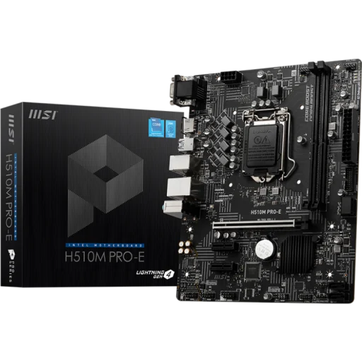Imagen 0 de Tarjeta Madre MSI H510M PRO-E LGA1200 11°G 2*DDR4 HDMI VGA USB3.0 PS2 mATX