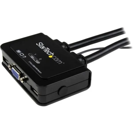 Imagen 4 de StarTech.com Switch Conmutador KVM de Cable con 2 Puertos VGA USB Alimentado por USB con Interruptor Remoto - Conmutador KVM - 2 x KVM port(s) - 1 usuario local - sobremesa