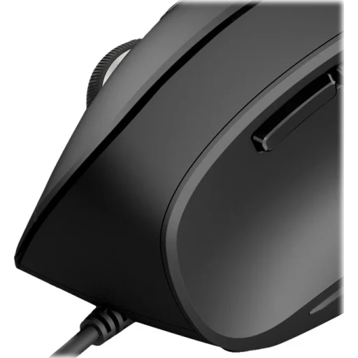Imagen 3 de Mouse Ergonómico Alámbrico KlipX KMO-506 Óptico 1600dpi 6 Botones USB Negro