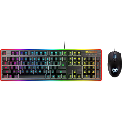 Imagen 0 de Kit Teclado Mouse Gamer Cougar Deathfire EX RGB Alámbrico USB 8 Efectos de Luz