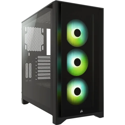 Imagen 0 de Gabinete Gamer Corsair 4000X RGB Vidrio templado USB-C 3.1 Media Torre ATX Negro