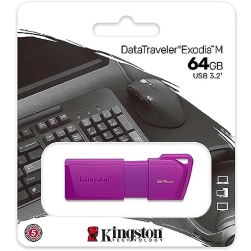 Imagen 0 de Pendrive 64GB Kingston USB flash drive 3.2 Gen 1 NEON Purple