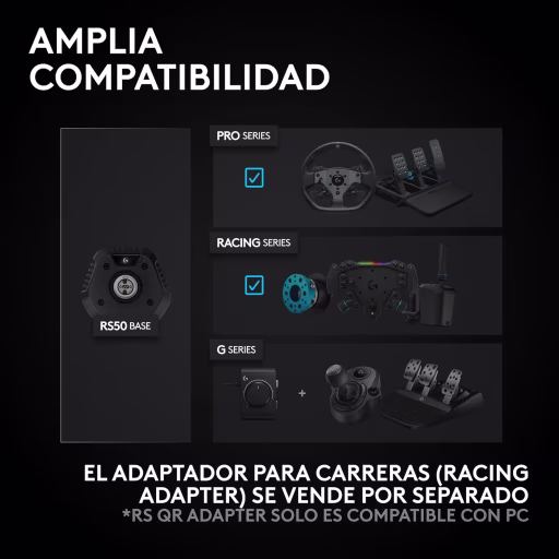 Imagen 5 de [PREVENTA] Volante de carreras RS50 System para PC, PS4 y PS5 + Regalo G435