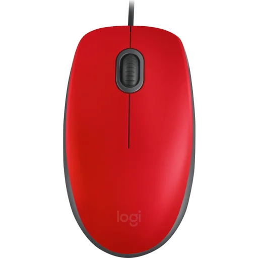 Mouse Logitech M110 Silent Conectividad Alámbrica Óptico 1000 dpi Color Rojo