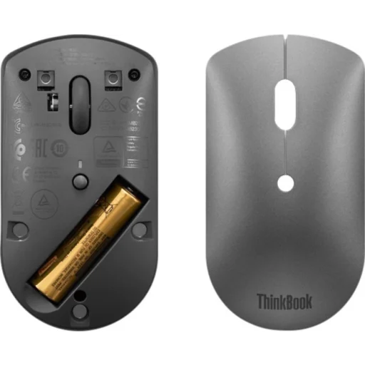 Imagen 6 de Mouse Inalámbrico Lenovo ThinkBook Silent Óptico 2400DPI 3 Botones BT5.0 GrisHie