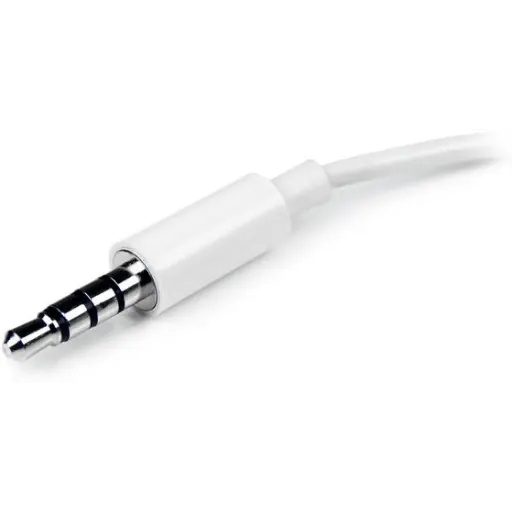 Imagen 3 de Adaptador de Audio StarTech Mini Jack 4 pin Macho a 2x 3 pin Hembra Jack/Mic