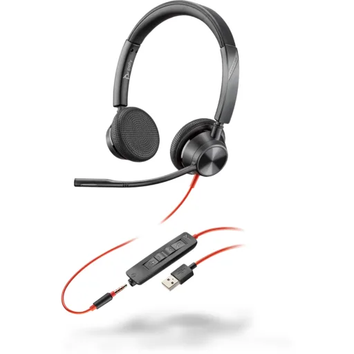 Imagen 0 de Audífonos Poly BLACKWIRE 3325 BW3325 Binaural Stereo c/ Mic USB-A Jack 3.5mm 