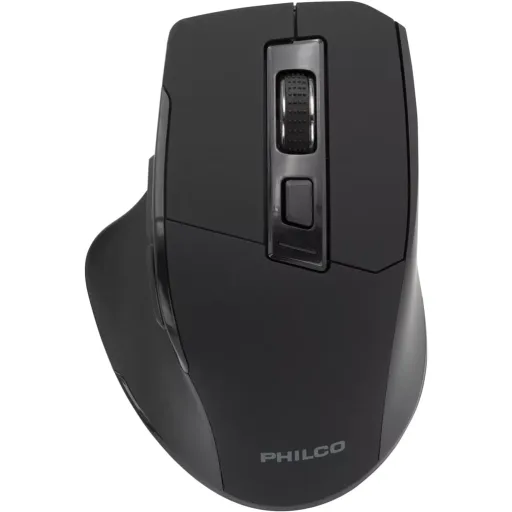 Imagen 0 de Mouse Inalámbrico Philco 345, Óptico 1000DPI 2.4Ghz 6 Botones Dongle USB Negro