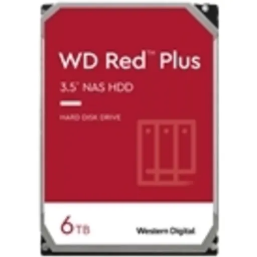 Disco Duro Western Digital Red Plus 6TB 3.5"" 5400RPM SATA 6Gb 256MB CMR p/NAS