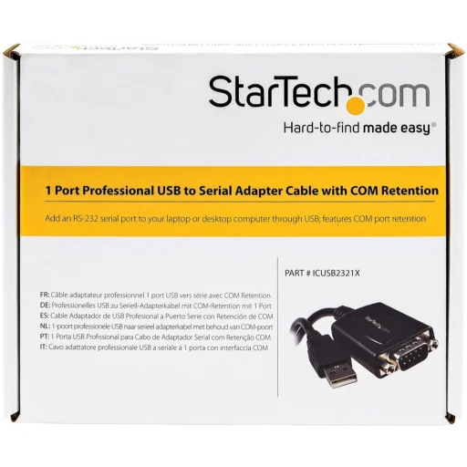 Imagen 1 de Cable 1.8m USB a Puerto Serie Serial RS232 con Retención del Puerto COM