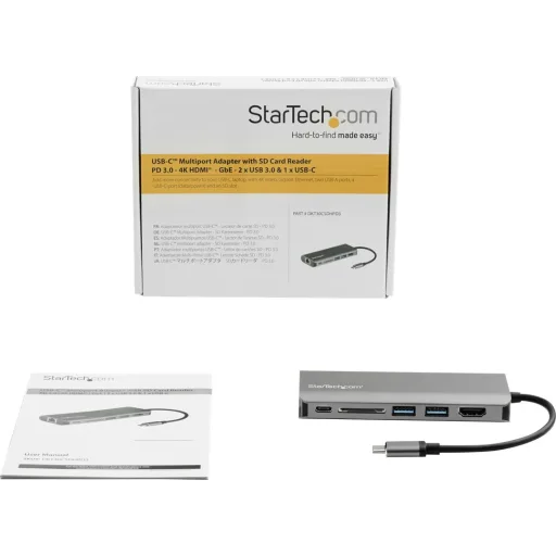 StarTech.com Adaptador Multipuertos USB-C - HDMI 4K a 60Hz VGA - Hub Ladrón  USB