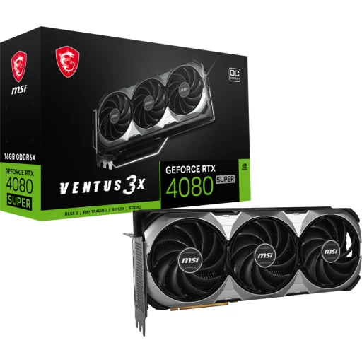 Imagen 2 de Tarjeta de Video MSI RTX 4080 SUPER 16G Ventus 3X OC 16GB GDDR6X 2*DP 2*HDMI ATX