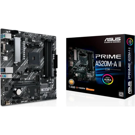 Imagen 0 de Tarjeta Madre Asus PRIME A520M-A II/CSM AMD AM4 4*DDR4 M.2 DP HDMI VGA USB3.2