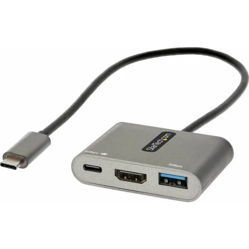 Adaptador de USB-C a HDMI con suministro de potencia y puerto USB