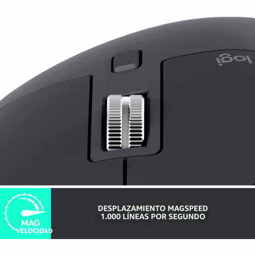 Imagen 3 de Mouse Inalámbrico Logitech MX Master 3s Óptico 8000DPI 7 Botones Bluetooth Negro