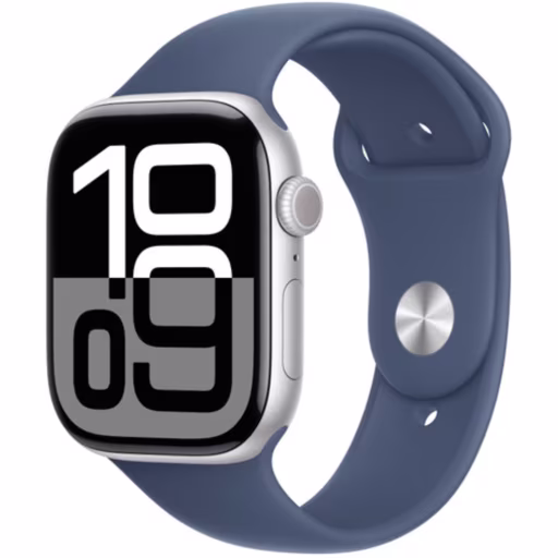 Imagen 0 de Apple Watch Series 10 46mm (GPS / Silver Aluminum Case / Blue Band / S-M) [MWWL3AM/A]