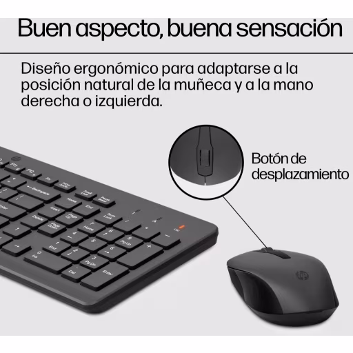 Imagen 2 de Kit Teclado y Mouse Inalámbrico HP 330 Conexión 2.4 Ghz Conector USB-A Negro