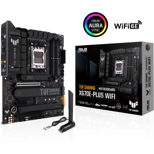 Imagen 4 de Tarjeta Madre Asus TUF GAMING X670E-PLUS WIFI AMD AM5 4*DDR5 4*M.2 DP HDMI USB-C
