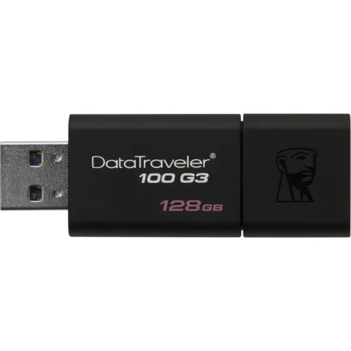 Imagen 4 de Pendrive 128GB Kingston DataTraveler 100 G3 USB 3.0 Color Negro 