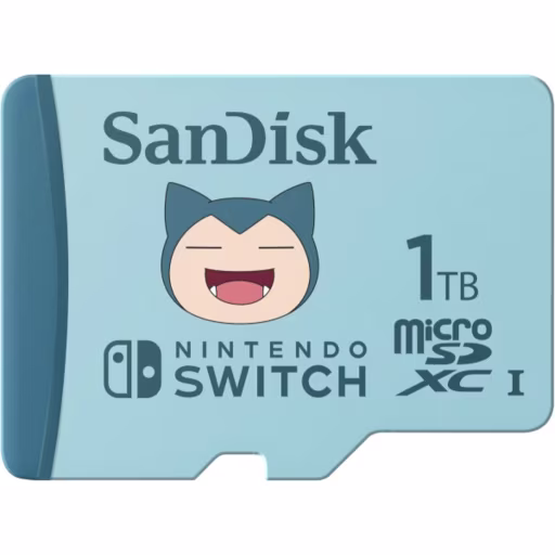 Memoria MicroSDXC 1TB SanDisk Pokémon UHS-I Lec100MBs Es90MBs p/NintendoSwitch