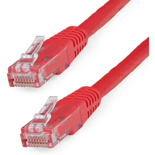 Imagen 0 de Cable de Red StarTech Cat6 UTP RJ45 Gigabit Ethernet ETL 50ft 15.2mts Color Rojo