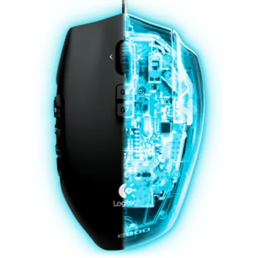 Imagen 4 de Mouse Gamer Alámbrico Logitech G600 MMO 8200dpi 20 Btns RGB Cable USB 2mts Negro