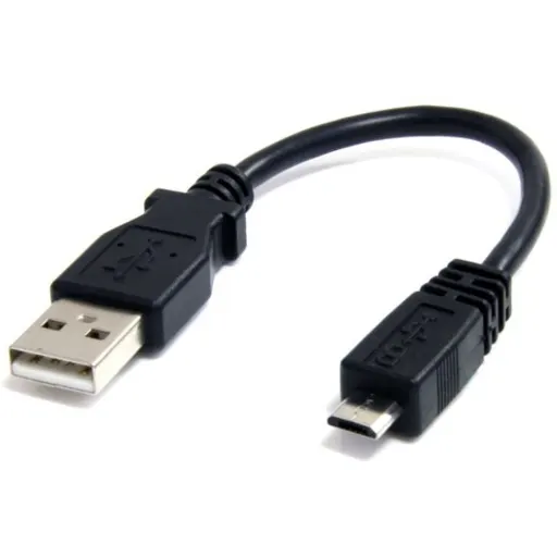 Imagen 0 de Cable Adaptador USB-A a micro USB-B v2.0 M/M 15cm Negro - StarTech