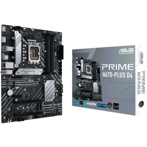 Imagen 0 de Tarjeta Madre Asus PRIME H670-PLUS D4 LGA1700 12°G 4*DDR4 3*M.2 DP HDMI USB3.2