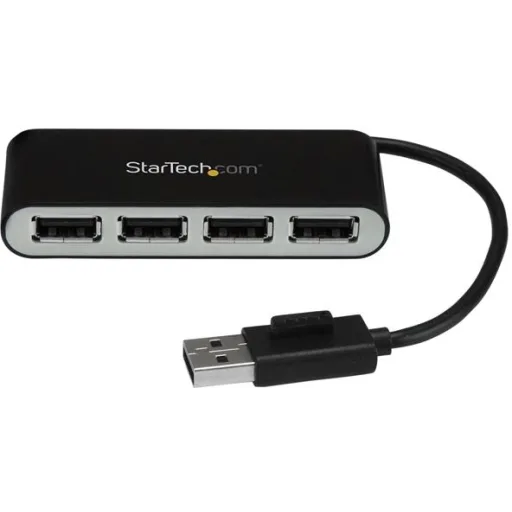 StarTech.com Adaptador Concentrador Hub Ladrón USB 3.0 Super Speed 4  Puertos Salidas PC Mac - Negro
