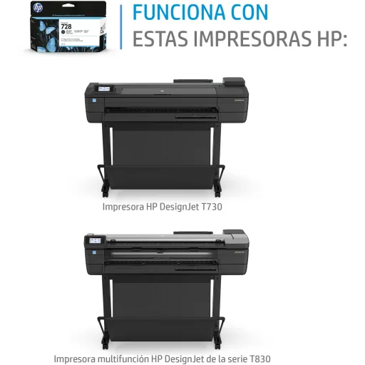 Imagen 6 de Cartridge HP 728 Negro Mate Compatible DesignJet T730/nHP DesignJet T830, 300ml