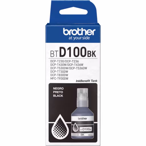 Imagen 1 de Botella de Tinta Brother BTD100 NEGRO MFC-T930DW DCP-T830DW/730/536/430 7500p
