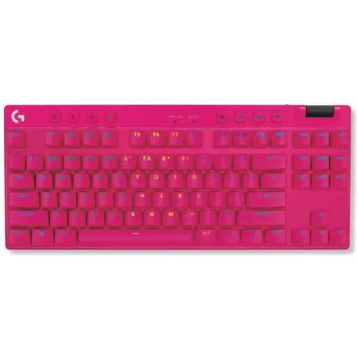 Imagen 7 de Logitech G PRO X TKL LIGHTSPEED Wireless Gaming Keyboard, Tactile Switches (GX Brown), Magenta - Teclado - sin teclado numérico - retroiluminación - Bluetooth, LIGHTSPEED - QWERTY - EE. UU. - interruptor: GX Brown Tactile - magenta