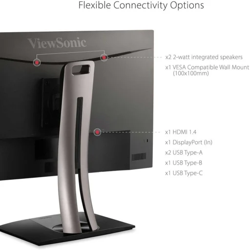 Imagen 1 de Monitor Viewsonic VP2756-2K 27" QHD 2560*1440 LED IPS DP HDMI USB3.2 USB-C 60Hz