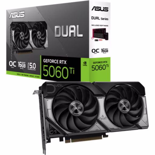 Imagen 0 de ASUS Dual GeForce RTX 5060 Ti 16GB GDDR7 OC Edition [DUAL-RTX5060TI-O16G]